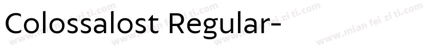 Colossalost Regular字体转换